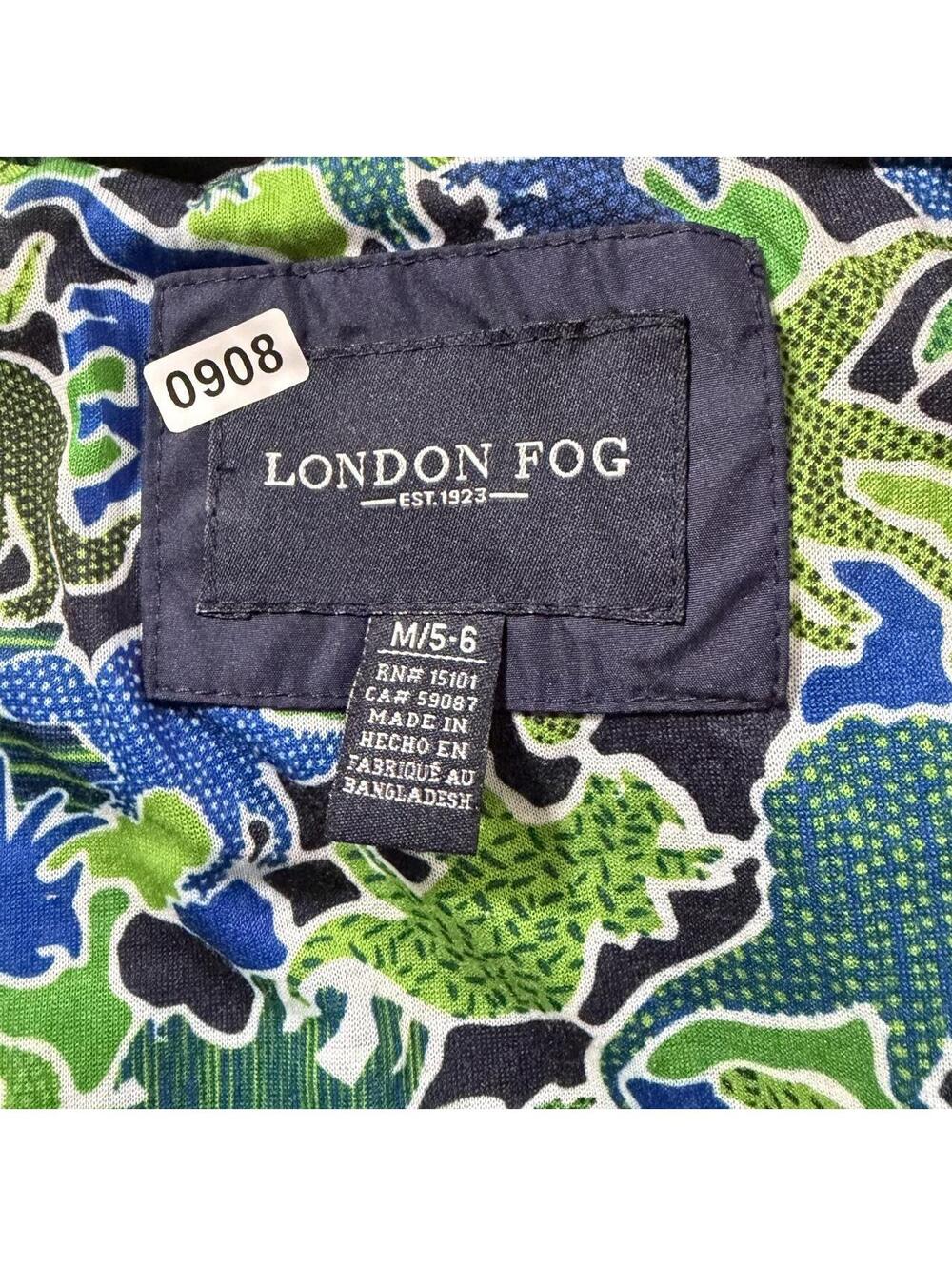 London Fog Kid's Dragon Green & Navy Jacket - Picture 4 of 4